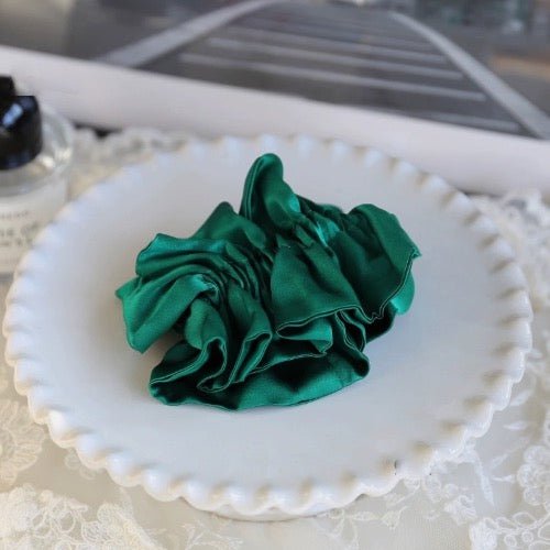 Chique 100% zijden rokontwerp haarscrunchie-dubbellaags-19 mm