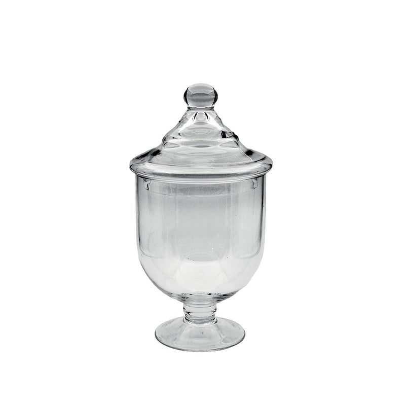 Bonbonnière op een glas in glas 15x15x29cm