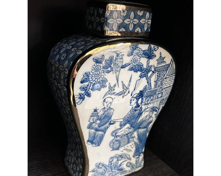 Nieuwe Chinese stijl, oosterse Parijse Delfts blauwe porselein vazen/hoge stijl