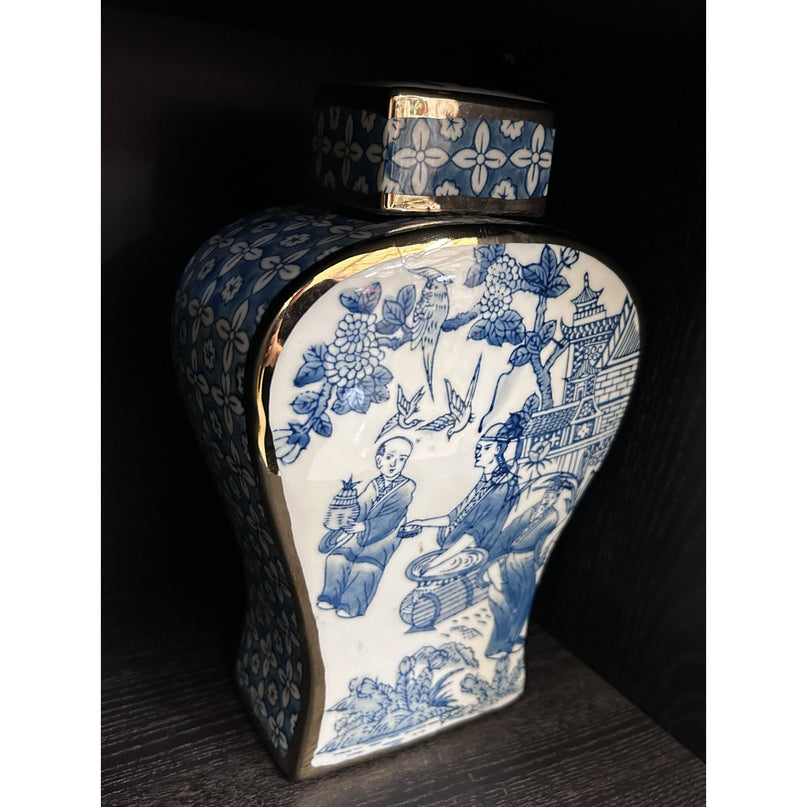 Nieuwe Chinese stijl, oosterse Parijse Delfts blauwe porselein vazen/hoge stijl