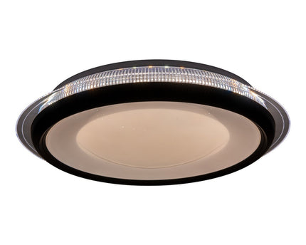 LED -plafondlicht "Canna" gemaakt van metaal en plastic, dimbaar met afstandsbediening, kleurverandering van warm wit naar koud wit naar kleurrijk, stevig ingebouwd -in LED's, plafondlamp voor woonkamer, eetkamer, keuken of gang met 45 cm diameter