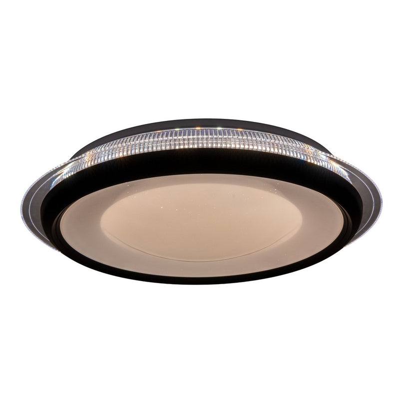 LED -plafondlicht "Canna" gemaakt van metaal en plastic, dimbaar met afstandsbediening, kleurverandering van warm wit naar koud wit naar kleurrijk, stevig ingebouwd -in LED's, plafondlamp voor woonkamer, eetkamer, keuken of gang met 45 cm diameter