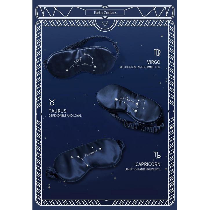 Sterrenbeelden 100% zijden slaapmasker-oversize