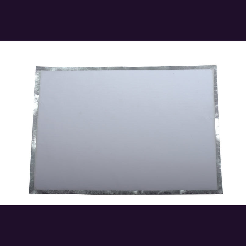 Wegwerpplaten onder 31,5x45 cm witte en zilveren rol 32 kamer