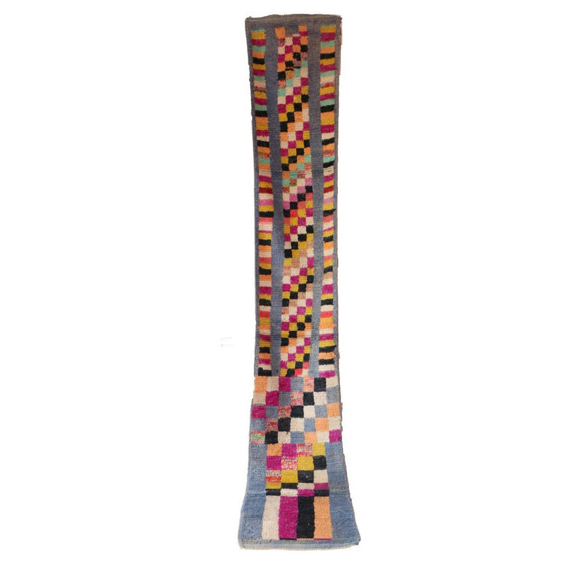 Zuiver wollen Marokkaans Berber halkleed 71 x 413 cm