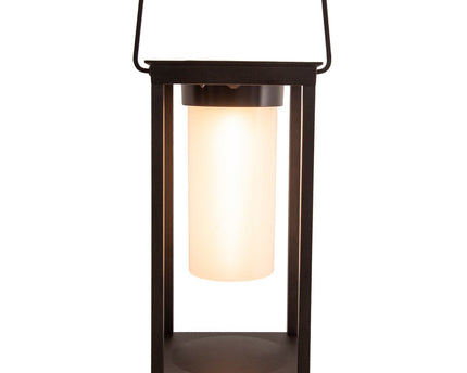 LED -camping/plintlamp H: 28 cm, voor buiten, plintlamp - metaal en plastic in het zwart, met geïntegreerde LED