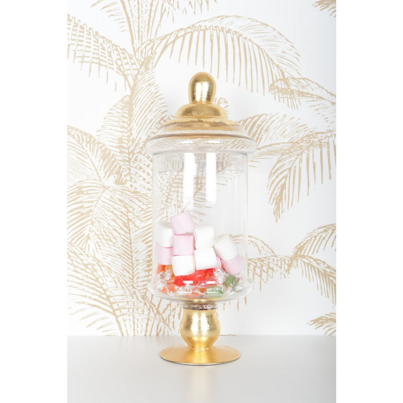 Transparant snoep met gouden dekking