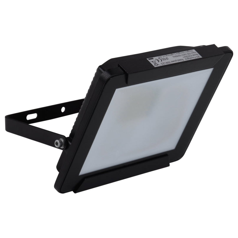LED Outer Lamp "Spotlight" 30W, gemaakt van metaal en glas in het zwart, met geïntegreerde LED
