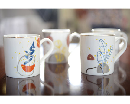 390 ml art deco mokken - veel van 4