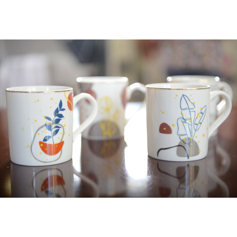 390 ml art deco mokken - veel van 4