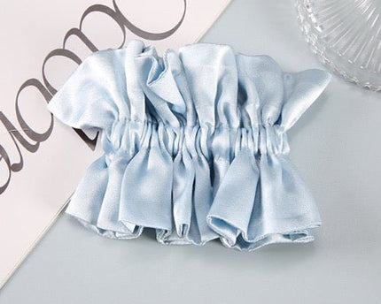 Chique 100% zijden rokontwerp haarscrunchie-dubbellaags-19 mm