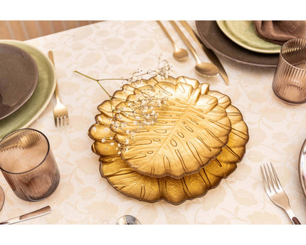 Golden Leaf Glass Cup Small Model 19x21x2cm