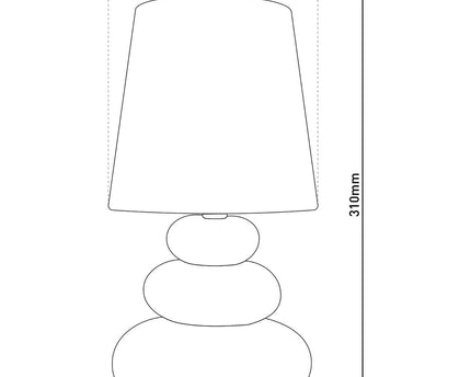 Keramische tafellamp "Stoney", keramische tafellamp in bruin, met E14 -aansluiting, tafellamp voor eetkamer, woonkamer, gang of kantoor, of als een bedlamp, 31 cm hoog