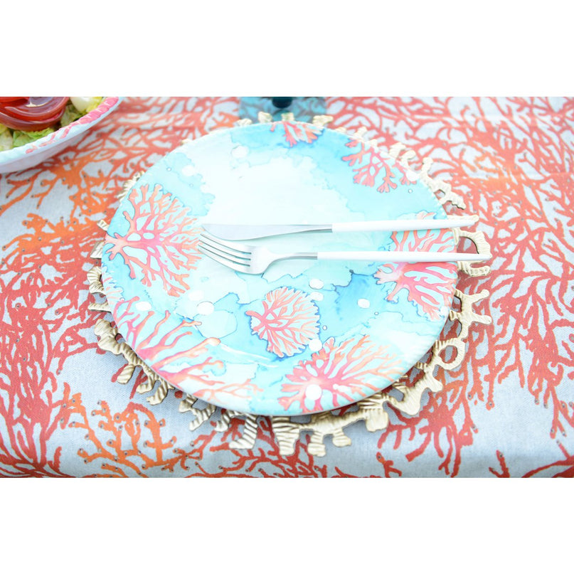 Platte plaat in melamine koraal 28x28x2.5 cm