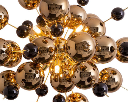 Hanger lamp "explosie" van metaal en glas, G9 -versies, hangende lamp voor eetkamer, woonkamer, gang of kantoor, Øca. 65 cm