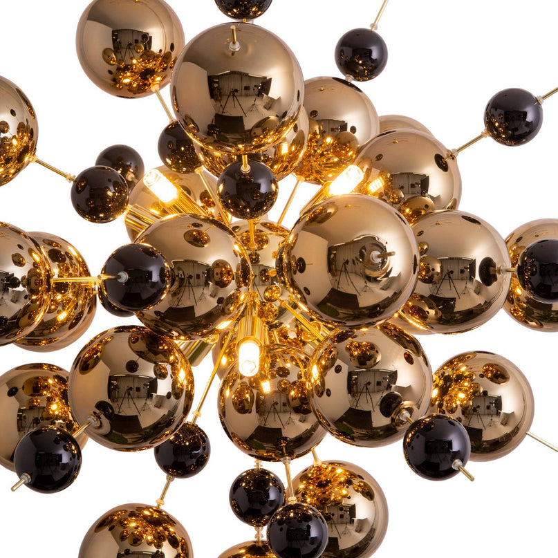 Hanger lamp "explosie" van metaal en glas, G9 -versies, hangende lamp voor eetkamer, woonkamer, gang of kantoor, Øca. 65 cm