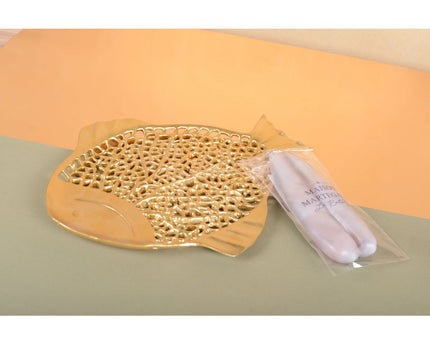 Decoratieve beker gouden vis 32x26x2cm