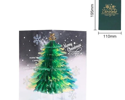 3D-kaartsparsende kerstboomkaart