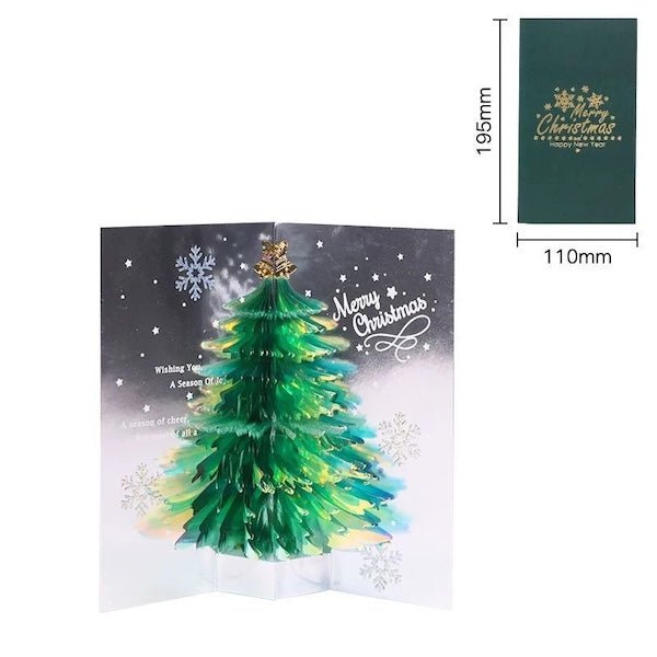 3D-kaartsparsende kerstboomkaart