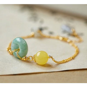 Jade en Amber Goodluck armband