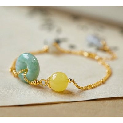 Jade en Amber Goodluck armband