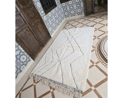 Berber vloerkleed Beni Ouarain zuivere wol 155 x 260 cm