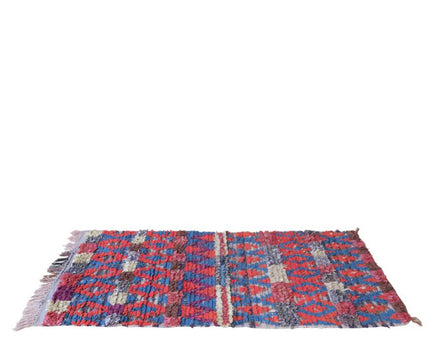 Marokkaans Berber-tapijt van gerecycled textiel 71 x 168 cm