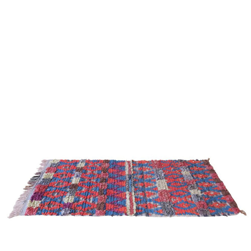 Marokkaans Berber-tapijt van gerecycled textiel 71 x 168 cm