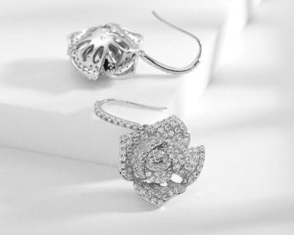 Sprankelende Fancy Camille Flower Drop Oorbellen