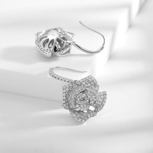 Sprankelende Fancy Camille Flower Drop Oorbellen