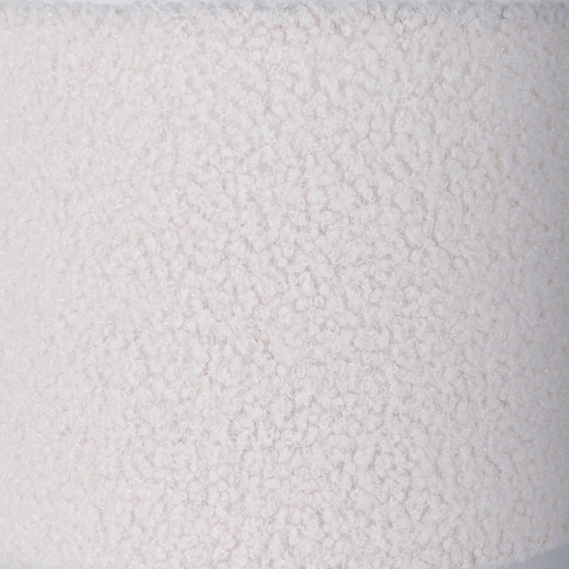 Tabellamp "Fluffy" met tekstbladen en voet in wit, E27, ca. 31 cm hoog