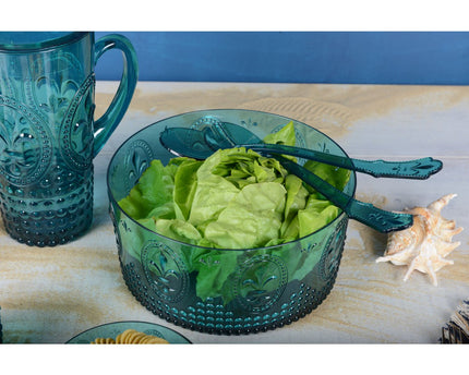 Acryl turquoise salade bestek