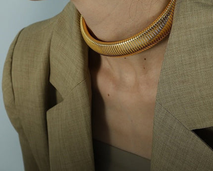 Dikke stretch designarmband en choker