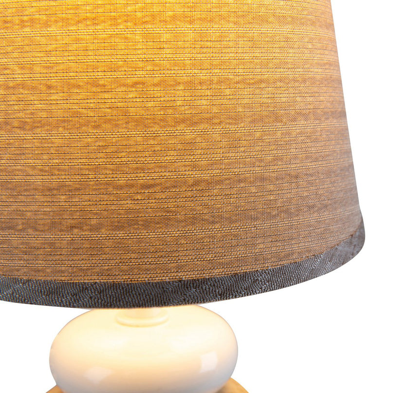 Keramische tafellamp "Stoney", keramische tafellamp in bruin, met E14 -aansluiting, tafellamp voor eetkamer, woonkamer, gang of kantoor, of als een bedlamp, 31 cm hoog