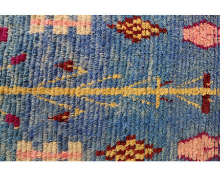 Zuiver wollen Marokkaans Berber halkleed 81 x 383 cm