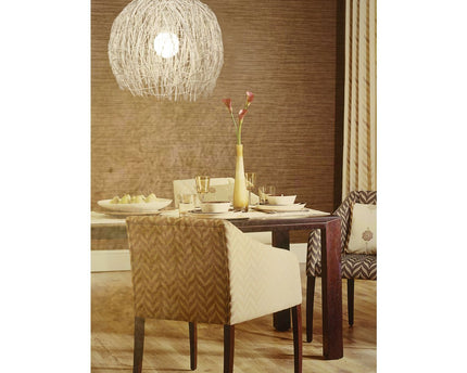 Korb hanger lamp "struwel" Ø 40, gemaakt van witte rattan, e27 -versie.