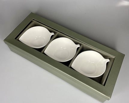Set van 3 aperitif -bekers met plaatbladblad