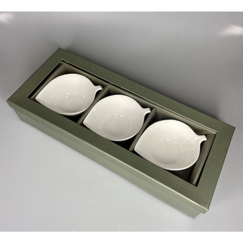 Set van 3 aperitif -bekers met plaatbladblad