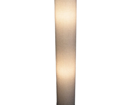 Staande lamp "Beate" Gray gemaakt van metaal en een tekstblazer in grijs, E27 -aansluiting, vloerlamp voor eetkamer, woonkamer, gang of kantoor, ca.