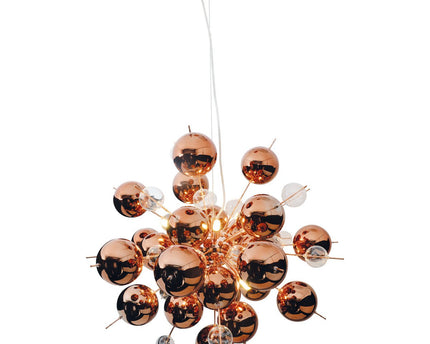 Hanger lamp "explosie" van metaal en glas, G9 -versies, hangende lamp voor eetkamer, woonkamer, gang of kantoor, Øca. 65 cm