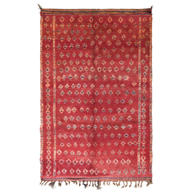 Vintage handgeweven wollen Berberkleed 169 x 258 cm