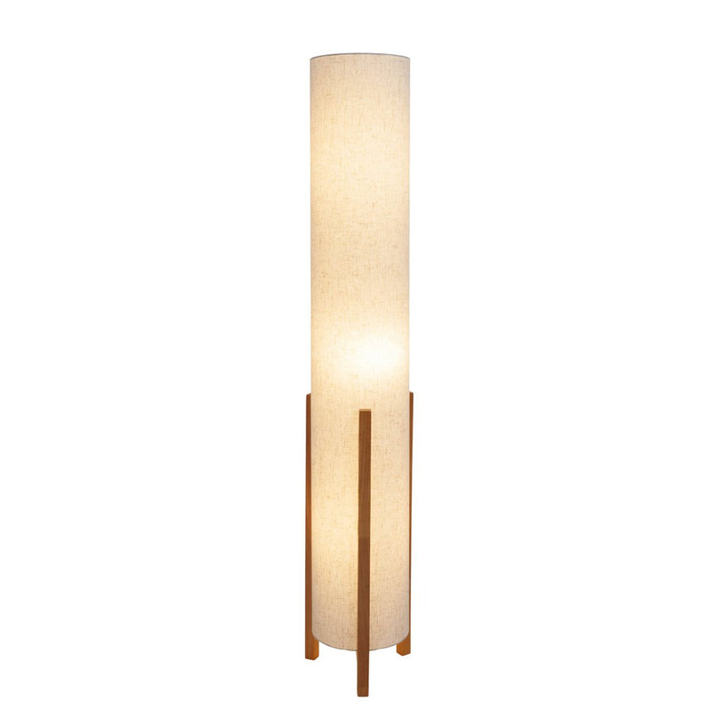 Tafellamp "Matilda" klassieke tafellamp met natuurlijk uiterlijk door hout en stofscherm, E27 -aansluiting, 110 cm hoog