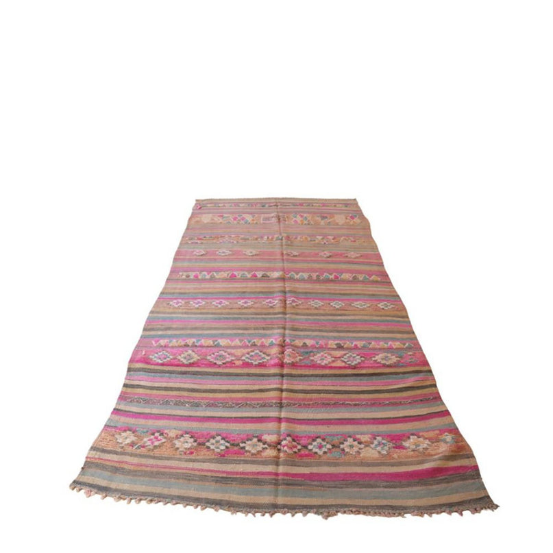 Zuiver wollen Marokkaans Kelim Berber tapijt 155 x 363 cm