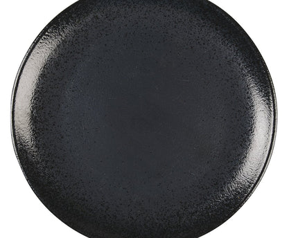Zwart platte plaat met glans 27 cm