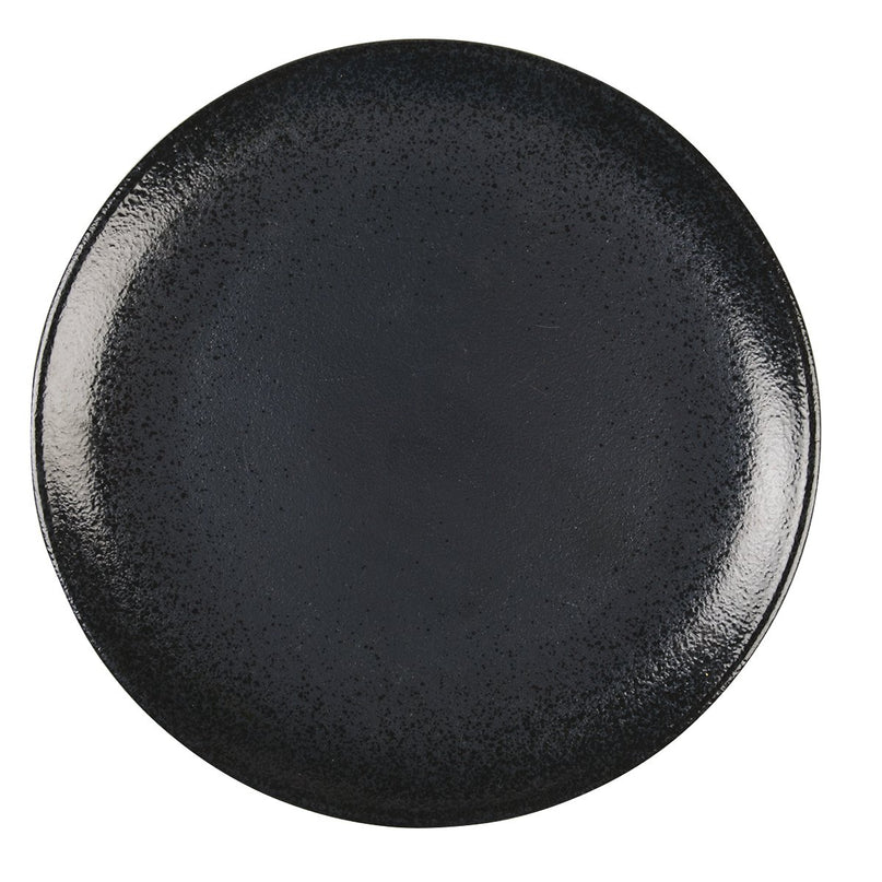 Zwart platte plaat met glans 27 cm