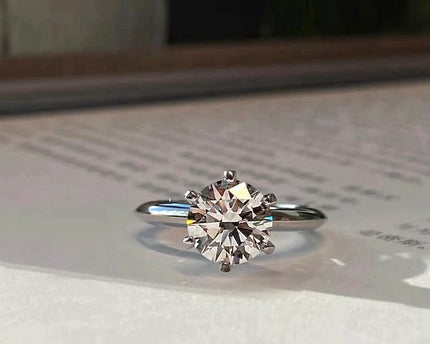 Timeless 6 Claws Solitaire Rings - Moissanite Stone