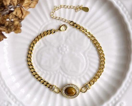 Kettingarmband met tijgeroogsteen