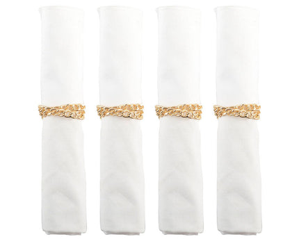 Set van 4 rondes van gouden ketens handdoeken