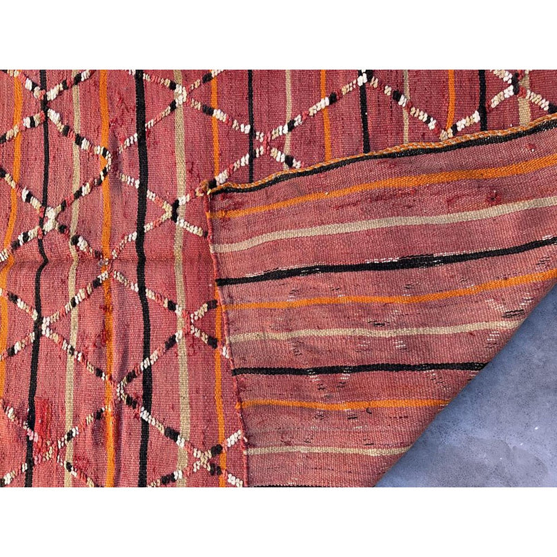 Zuiver wollen Marokkaans Kelim Berber tapijt 126 x 208 cm