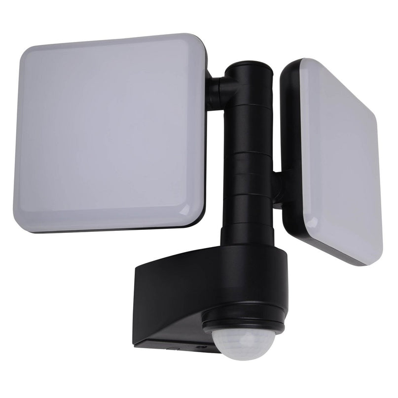 LED externe wandlamp "Jaro" met 360 ° bewegingsdetector, gemaakt van plastic in antraciet, met geïntegreerde LED